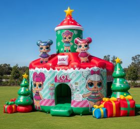 T2-8590 Pula-pula Inflável com Tema de Natal L.O.L. Surprise