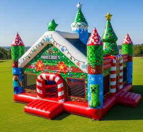 T2-8594 Castelos Infláveis com Tema de Natal do Minecraft