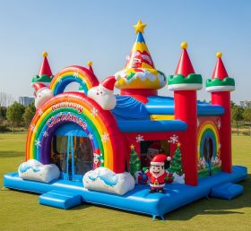 T2-8599 Castelos Infláveis com Tema de Natal
