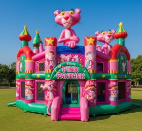 T2-8607 Castelo Insuflável Pantera Cor-de-Rosa
