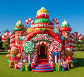 T2-8613 Castelo Inflável Mundo dos Doces