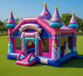 T2-8637 Castelos Infláveis com Tema de Princesa