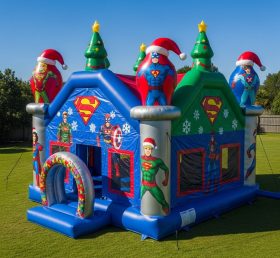 T2-8643 Pula-Pula Inflável de Natal de Super-herói