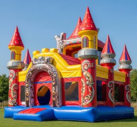 T2-8657 Castelo Inflável com Tema de Cavaleiro