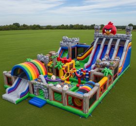 T6-6384 Cidade Divertida Inflável com Tema Angry Birds