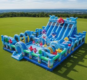 T6-6387 Cidade Divertida Inflável Tema Baby Shark