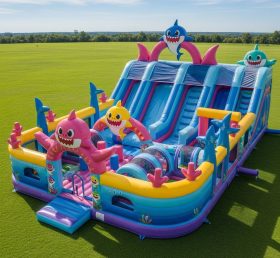T6-6388 Cidade Divertida Inflável Tema Baby Shark