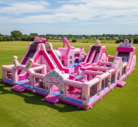 T6-6390 Cidade Divertida Inflável com Tema da Barbie