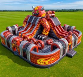 T6-6394 Cidade Inflável Tema Blaze Monster
