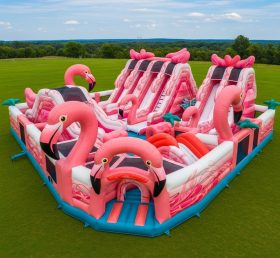 T6-6441 Cidade Divertida Inflável com Tema de Flamingo