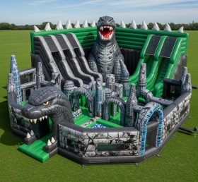 T6-6462 Cidade Divertida Inflável com Tema Godzilla
