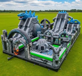 T6-6465 Cidade Divertida Inflável com Tema Godzilla