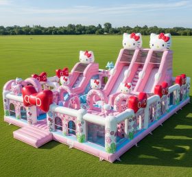 T6-6477 Cidade Divertida Inflável com Tema Hello Kitty