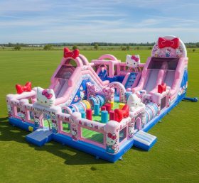 T6-6478 Cidade Divertida Inflável Tema Hello Kitty