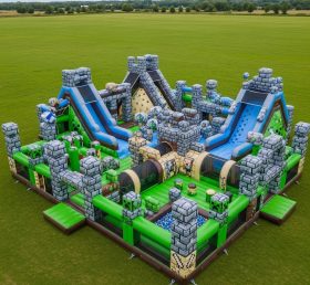 T6-6505 Cidade Divertida Inflável com Tema Minecraft