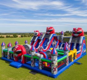 T6-6554 Cidade Divertida Inflável com Tema Power Rangers