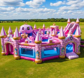 T6-6558 Cidade Divertida Inflável com Tema de Festas de Princesa