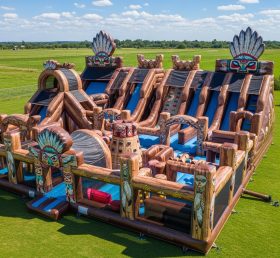 T6-6672 Parque Inflável com Tema Índio Americano