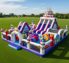 T6-6678 Parque Inflável com Tema de Aniversários