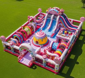 T6-6682 Parque Inflável com Tema de Doces