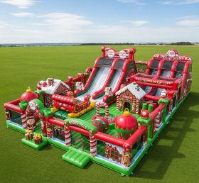 T6-6684 Parque Inflável com Tema de Natal