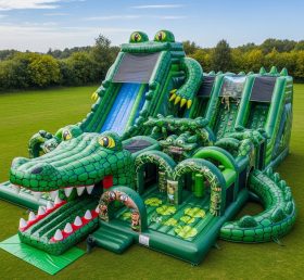 T6-6692 Parque Inflável com Tema de Crocodilo
