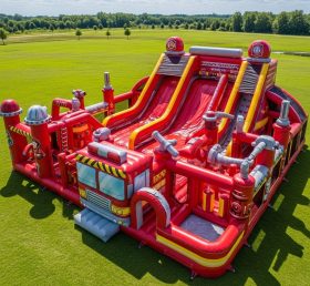T6-6716 Parque Inflável Temático de Caminhão de Bombeiros