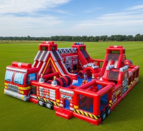 T6-6719 Parque Inflável Tema Caminhão de Bombeiros