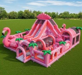 T6-6724 Parque Inflável Tema Flamingo