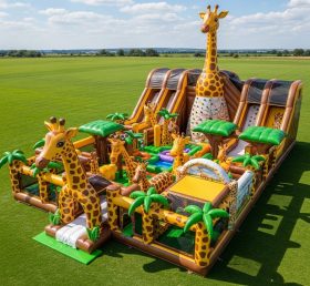 T6-6730 Parque Inflável com Tema de Girafa