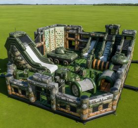 T6-6753 Parque Inflável com Tema Estilo Militar
