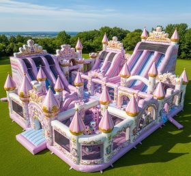 T6-6786 Parque Inflável com Tema de Festas de Princesa