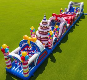 T7-3714 Curso de Obstáculos Inflável com Tema de Aniversários