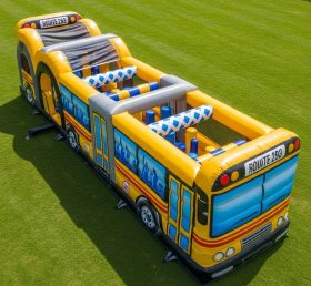 T7-3723 Percurso de Obstáculos Insuflável com Tema de Ônibus