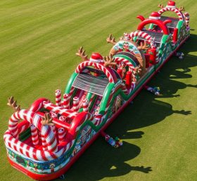 T7-3745 Pista de Obstáculos Inflável com Tema de Natal