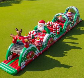 T7-3746 Percurso de Obstáculos Inflável com Tema de Natal