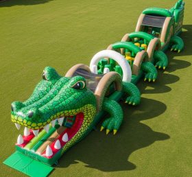 T7-3761 Curso de Obstáculos Inflável com Tema de Crocodilo