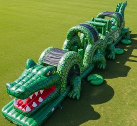 T7-3763 Curso de Obstáculos Inflável com Tema de Crocodilo