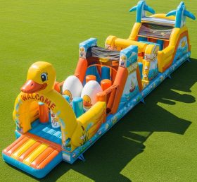 T7-3782 Curso de Obstáculos Inflável com Tema de Pato