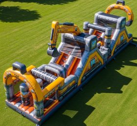 T7-3803 Pista de Obstáculos Inflável com Tema de Escavadeira