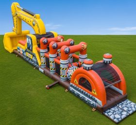T7-3805 Curso de Obstáculos Inflável com Tema de Escavadora