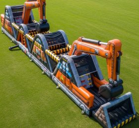 T7-3807 Curso de Obstáculos Inflável com Tema de Escavadeira