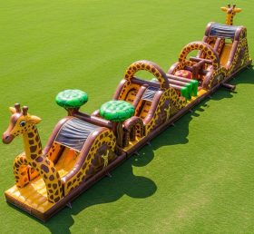 T7-3838 Pista de Obstáculos Inflável com Tema de Girafa