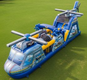 T7-3851 Curso de Obstáculos Inflável com Tema de Helicóptero