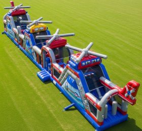 T7-3852 Percurso de Obstáculos Insuflável com Tema de Helicóptero