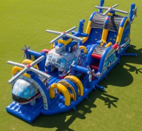 T7-3853 Curso de Obstáculos Inflável com Tema de Helicóptero