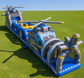 T7-3854 Curso de Obstáculos Inflável com Tema de Helicóptero