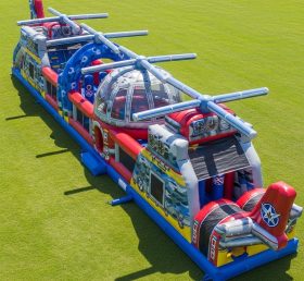 T7-3855 Curso de Obstáculos Inflável com Tema de Helicóptero