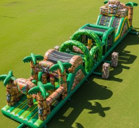 T7-3876 Curso de Obstáculos Inflável Tema Selva
