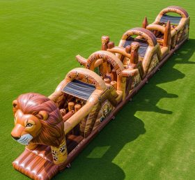T7-3887 Pista de Obstáculos Inflável com Tema de Leão